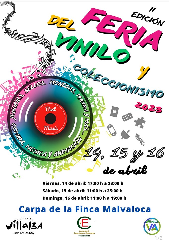II FERIA DEL DISCO DE VINILO Y COLECCIONISMO DE COLLADO VILLALBA